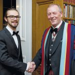 Competition winner David Cobbett with Professor Fraser McDonald