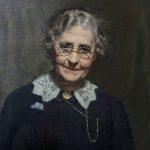 A oil painting portrait of Lilian Lindsay
