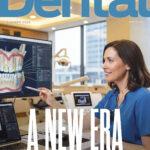 Cover of the Summer 2026 issue of Ireland's Dental Magazine. A dentist sits at her desk pointing at a 3D diagram on her computer display, the cover line reads 'A new era. From lived clinical experience to scientific validation and improved patient care, page 18-22'